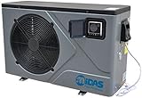 well2wellness Pool Wärmepumpe Full-Inverter Mida.Joy 7- Poolheizung mit Einer Heizkapazität bis 6,8 kW Plus Abdeckplane