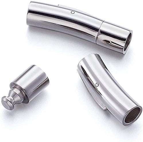 Miniatura 3 de DanLingJewelry 10 piezas de acero inoxidable 304 de cuero de cierre de extremo de cierre integral joyería hallazgos para hacer joyas ajuste 0.197 in