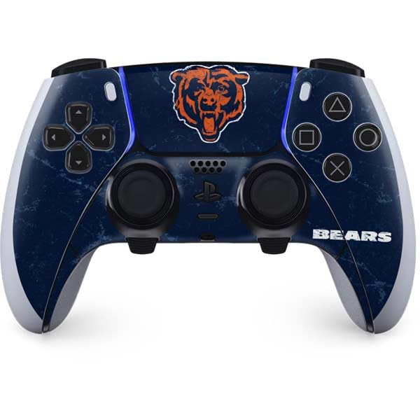 Skinit Decal Gaming Skin Compatible with PS5 DualSense Edge Pro Controller - Officially Licensed NFL Chicago Bears - Alternate Distressed Design