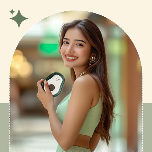 Image of TecoKart Avocado-Shaped Mini Wallet for Women with Multiple Card Slots Compact Card Holder with 11 Compartments Small Wallet Coin Purse with Zip for Gift