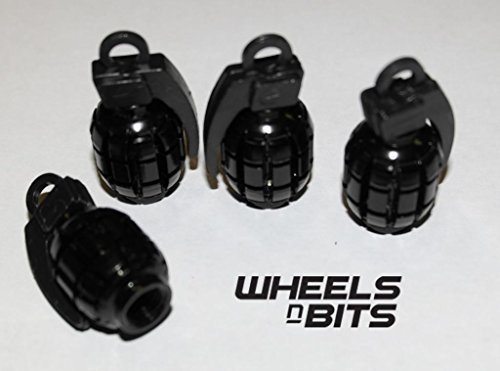 Wheels N Bits Vauxhall Tous MODÈLES Noir Grenade Capuchon Valve Anti-POUSSIÈRE POUSSIÈRE Bouchon Ensemble DE 4 Cover
