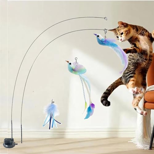 ZUKOMORE Hands-Free Cat Feather Toy