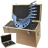 Anytime Tools 6-12' Outside Micrometer Set Machinist Tool Round Frame w/Carbide Tips