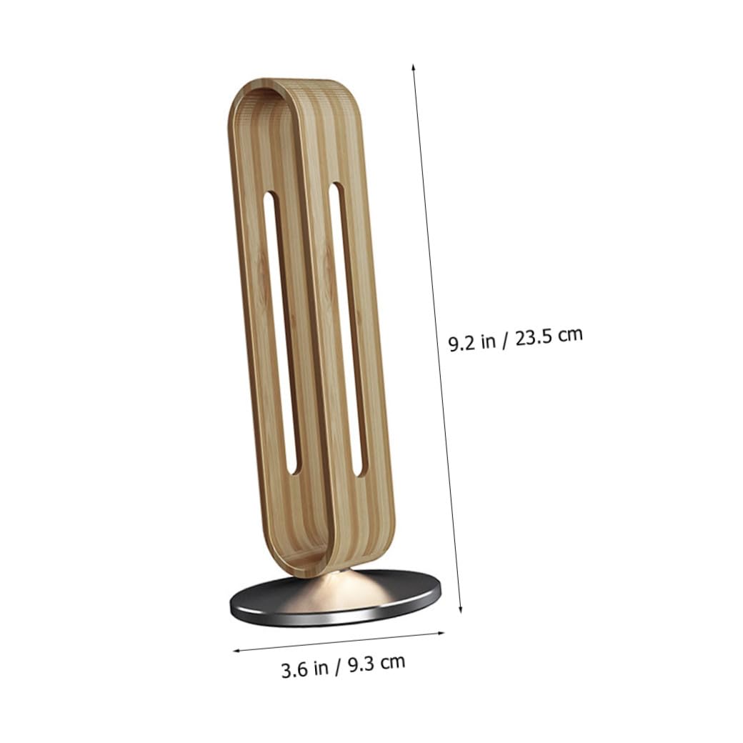Hemobllo Supporto per Cuffie da Tavolo in Bambù, Espositore Stabile | Lega di Alluminio e Silicone, Struttura Anti-graffio, Portata Fino a 3kg