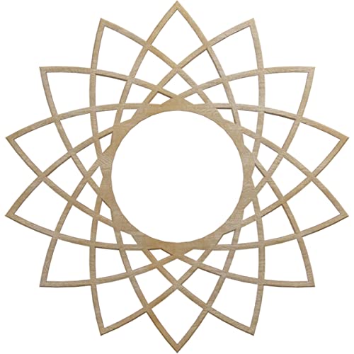 Image of Ekena Millwork 20 inchOD x 7 3 /4 inchID x 1 /4 inchT Eleanor Wood Fretwork Pierced Ceiling Medallion, Birch