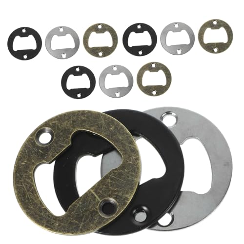Ciieeo 12 pièces Kit de Inserts Décapsuleur pour Ouvre-bouteille DIY Inserts Métalliques Ronds pour Fabrication Ouvre-bouteille Unique pour Bière et Vin Accessoires et