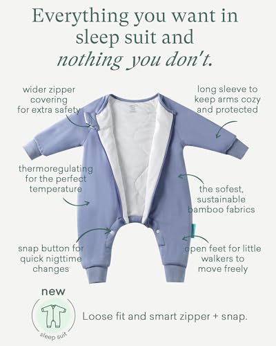 Image of PurComfy Supersoft Active Toddler Sleepsuit 1.0 TOG Long Sleeve Wearable Blanket with Legs All-Season Cozy Sleeper
