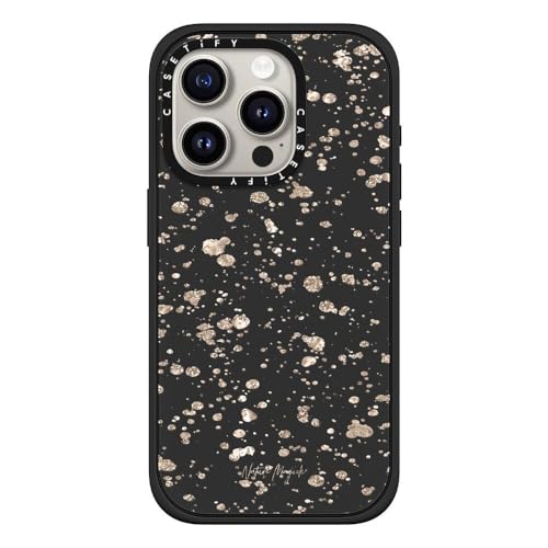 CASETiFY CpNg iPhone 15 Pro P[X [MILKi (4x MIL-STD-810G) / 2.5m̗NA] - Modern Art By Nature Magick - Glitter Gold + Cl