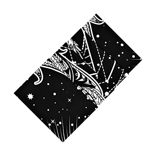 Lyacmy Angel Wings Tapestry Moon Phase Tapestry Mystic Eye Tapestries Black And White Tapestry Psychedelic Tapestry Wall Hanging For Room(51.2 X 59.1 Inches) #TOP6