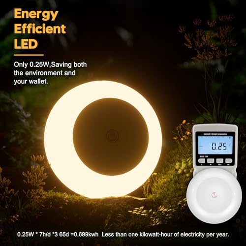 Image of fesnne Night Light, Night Lights Plug into Wall, Dusk to Dawn Sensor Warm White Led Night Light 0.5W, 8 Pack Nightlight for Adults, Bedroom, Bathroom, Hallway, Kitchen