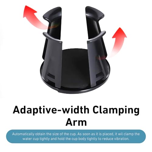 Adaptador de Porta Vasos para Auto 2 PCS Ajustable Negro miniatura 4