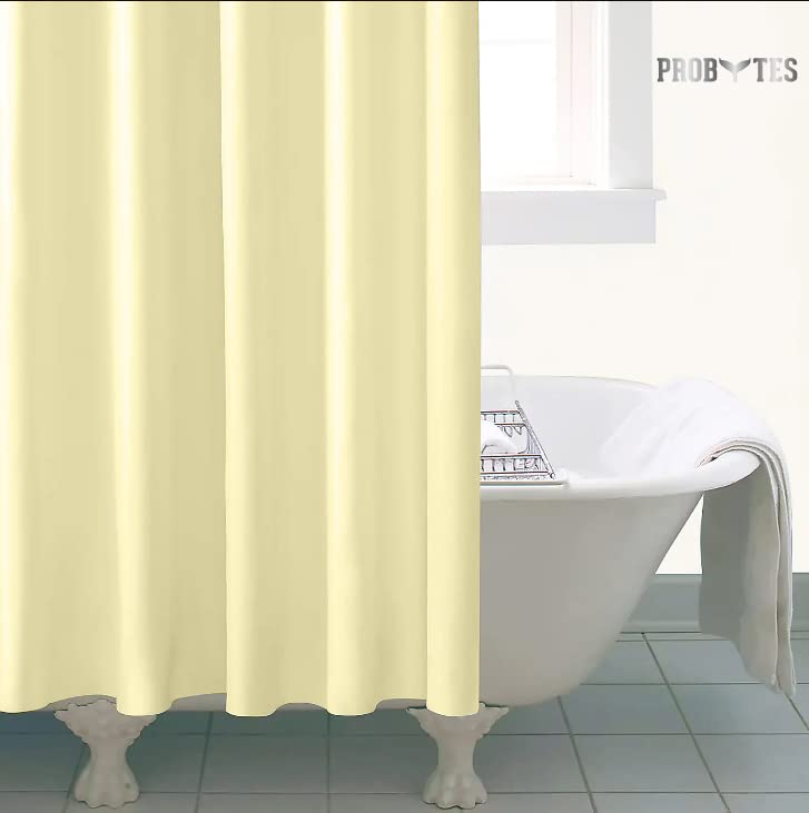 ProBytes Shower Curtain, Made of PEVA, Water Repellent, Mildew Resistant, 180x180cm, 71x71inch, Rail Hooks,Feather Light - Image 3