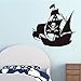Bateau Pirate Stickers Muraux Pour Enfants S Chambre Décoration Vinyle Adhésif Papier Peint Transport Stickers Muraux Décoration De La Maison 59X59 Cm