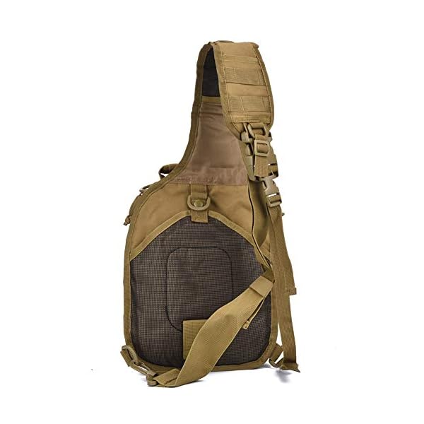 GEAR Tactical Sling Bag Pack Military Rover Shoulder Sling Backpack Molle Assault Range Bag Everyday Carry Diaper Bag Day Pack Tan Small - Image 5