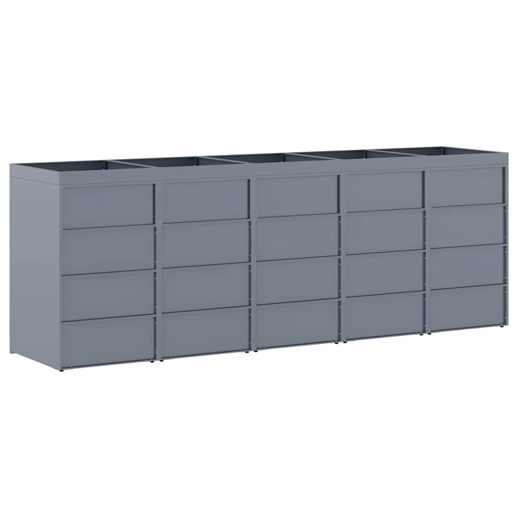 Genérico Almacenamiento de Cubos Wheelie para 5 Cubos Gris Claro,Casa y jardín,Productos del hogar,Accesorios para contenedores de residuos,Soportes para contenedores de residuos-3394751