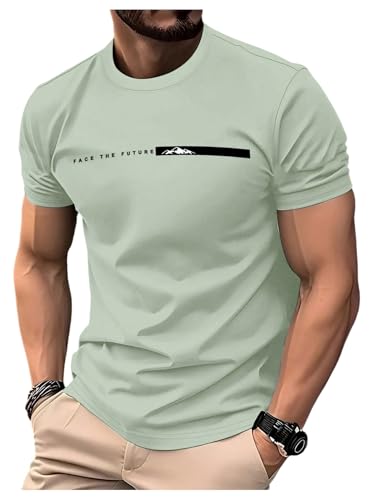 Image of RoseSeek Men's Color Block Short Sleeve Tee Shirts Casual Crewneck T Shirt Trendy Summer Tops
