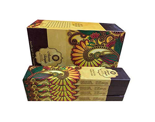 YesMandala Incienso Aroma Templos de India - 4 Cajas x 15g - Total 60 Varillas Cover