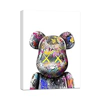 ベアブリック KAWS 絵 光る ポスター 写真 パネル 光る アートパネル LED ライト BE@RBRICK ベアブリック 絵画