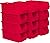 Akro-Mils 30224 AkroBins Plastic Storage Bins, Space-Saving Stackable Bins for Garage, Pantry, Craft Organization, 11-" x 4-" x 4-", Red, 12-Pack