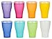 Kigima Kubki do picia Rainbow 0,45 l 8-częściowy zestaw z pokrywką bardzo stabilne