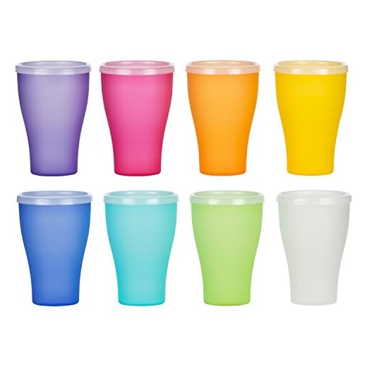 Kigima Vaso Rainbow 0,45l Set de 8 ultraestable