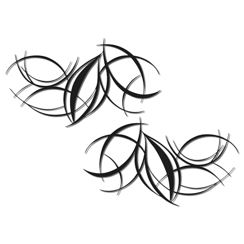 Slickss 2 Pcs Abstract Black Wall Sculpture