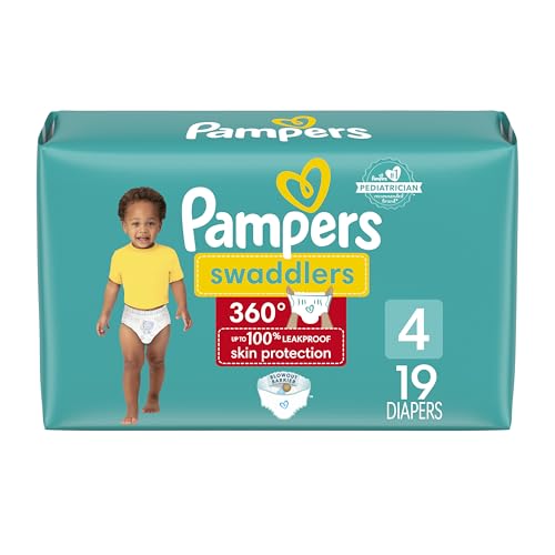 Pampers Diapers - Swaddlers 360 - Size 4, 19 Count, for up to 100...