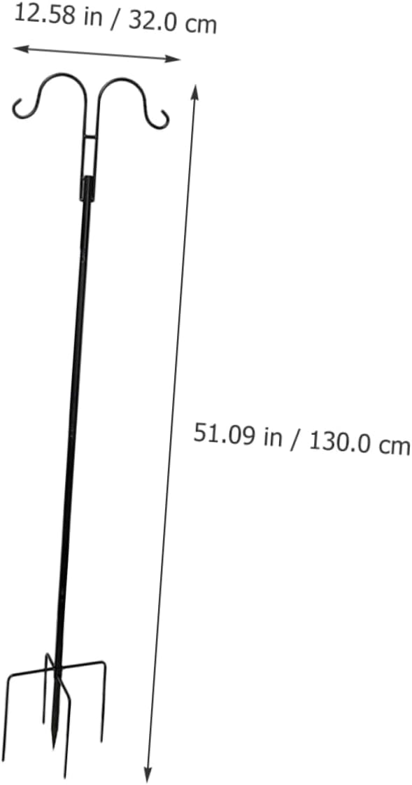 Ground Hanging Shepherd Hook Metal Plant Hanger for Outdoor Garden for Lanterns Solar Lights Bird Feeders and Wedding Decor Detachable and Easy to Assemble