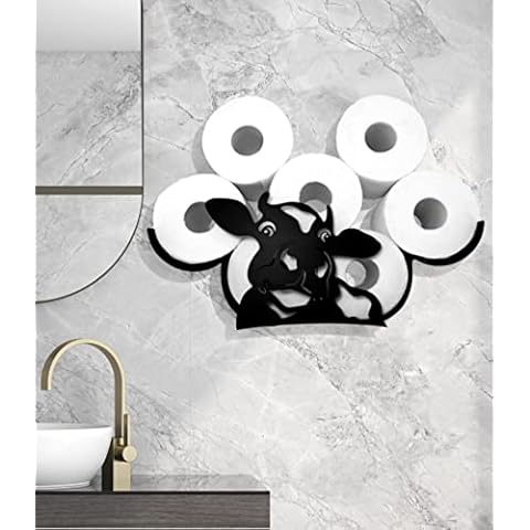 Toilettenpapier-Aufbewahrung aus Metall, Kuh-Metall, dekorativer Toilettenpapierhalter Cover
