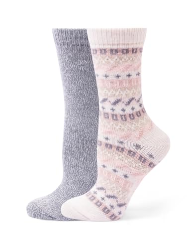Image of HUE womens Crew Length Boot Socks, 2 Pair Pack