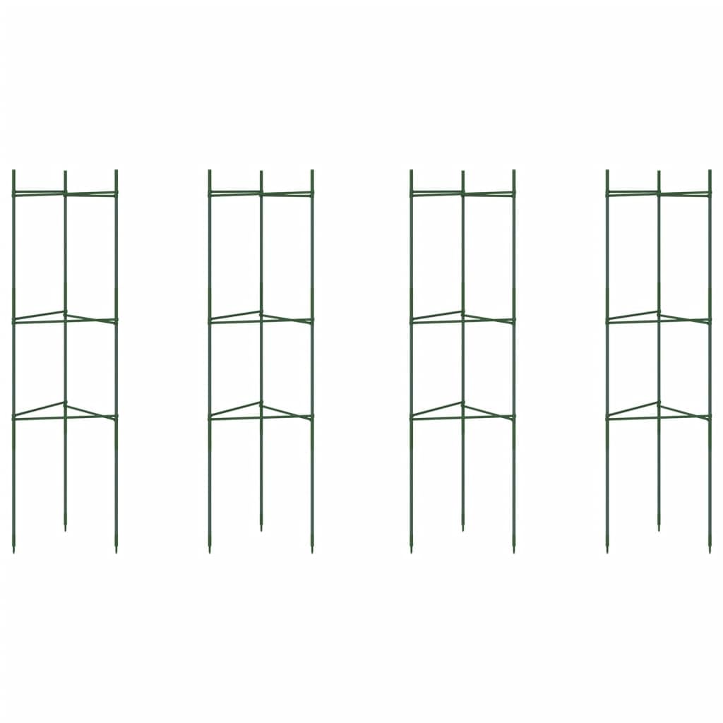 Hothingwell Tomatenkäfig, 4 Stück, 116 cm, Stahl, PE-beschichtet | Höhenverstellbar, verstellbare Form, Bodenspitze, für Tomaten, Gurken, Bohnen