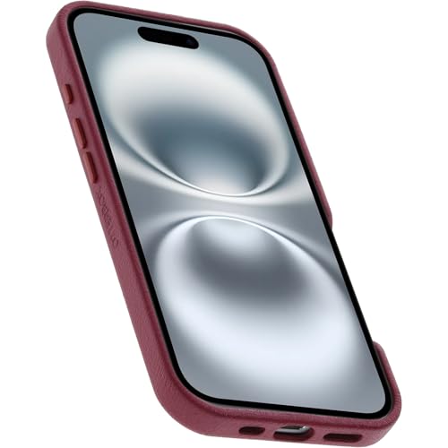 Image of OtterBox iPhone 16 Symmetry Series Cactus Leather for MagSafe - Foxberry Pink
