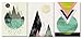 Gardenia Art - Abstract Mountain in Daytime Canvas Prints Geometry Mountain Wall Paintings for Living Room Bedroom Bathroom Decoration Modern Boho Home Office Decor Framed Artwork, 16x12inch, 3 Panels