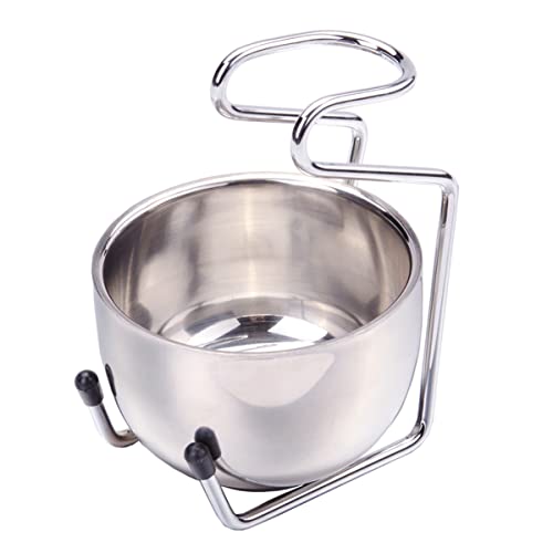 NOLITOY 3 Piezas Taza De Afeitar Recortador De Barba Brochas De Afeitar Para Hombres Pre Kit De Barba Bálsamo Para La Barba Cepillo Para El Pelo Cepillo Para Barba Facial Silver De Madera