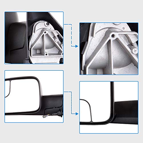 Eccpp Towing Mirrors For Dodge For Ram Tow Mirrors Pair Power Operation Manual Folding For 1994-1997 For Dodge For Ram 1500 2500 3500 Truck 1994 1995 1996 1997 #TOP4