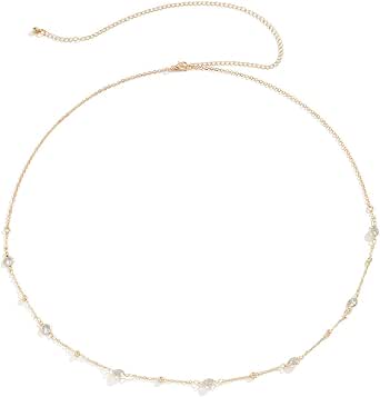 Cintura Da Sposa Fatta A Mano Con Catena Di Cristalli E Strass Brillanti - Argento