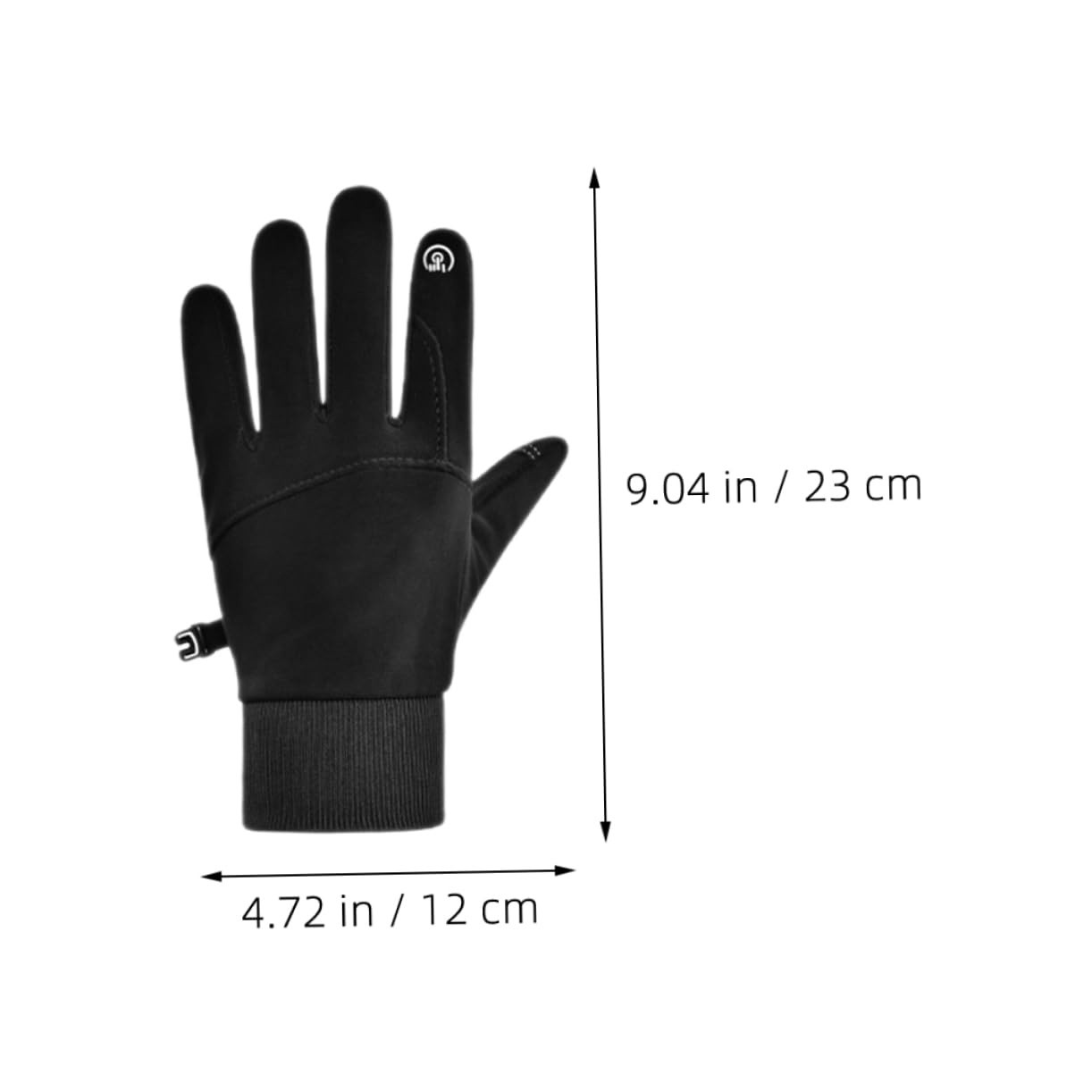 OUNONA 1Pair Outdoor Winter Cycling Gloves for Men and Women Touchscreen Design Windproof Warmth for Biking and Outdoor Activities Black
