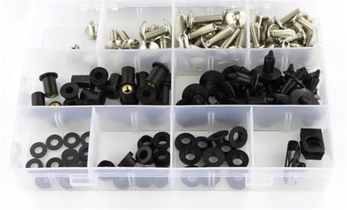 Boulons carénage CBR1000RR 2004-2005 - Kit vis clips rondelles moto silver