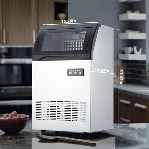 Máquina comercial para hielo bajo mesada acero inoxidable miniatura 2