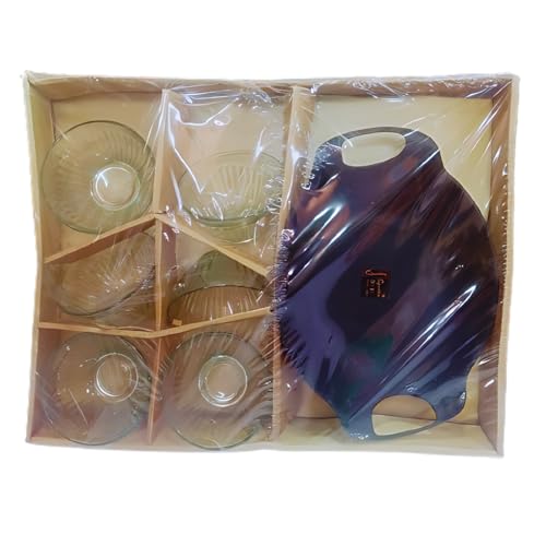 Image of Set of Black Kadai Paneer,6 Glass Bowl to Serve Paneer