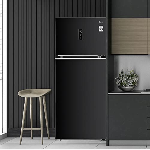 Image of LG 380 L 3 Star Frost-Free Smart Inverter Wi-Fi Double Door Refrigerator Appliance (GL-T412VESX, Ebony Sheen, Convertible & Door Cooling+, Gross Volume- 408 L)