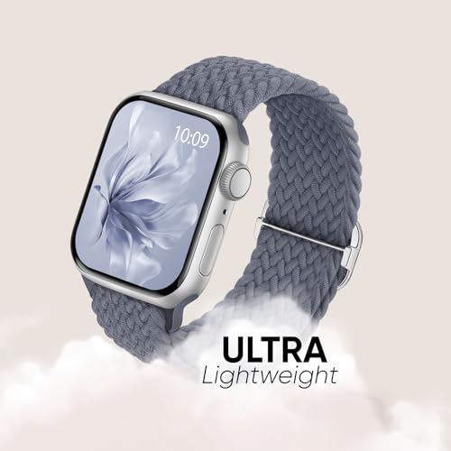 Image of 6 Pack Braided Stretchy Bands Compatible with Apple Watch Band 38mm 40mm 41mm 42mm 44mm 45mm 46mm 49mm Women Men, Adjustable Nylon Solo Loop Elastic Straps for iWatch Series 11 10 9 8 7 6 5 4 SE Ultra