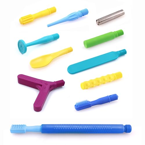 ARK's Z-VIBE SENSORY INTEGRATION KIT - ultimate kit with most popular sensory oral motor tips, spare battery, and storage case