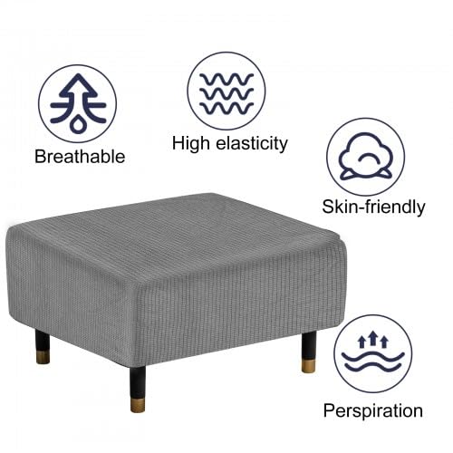 rivestimento per sgabello, quadrato, protezione universale per divani e pouf (80-100 cm)