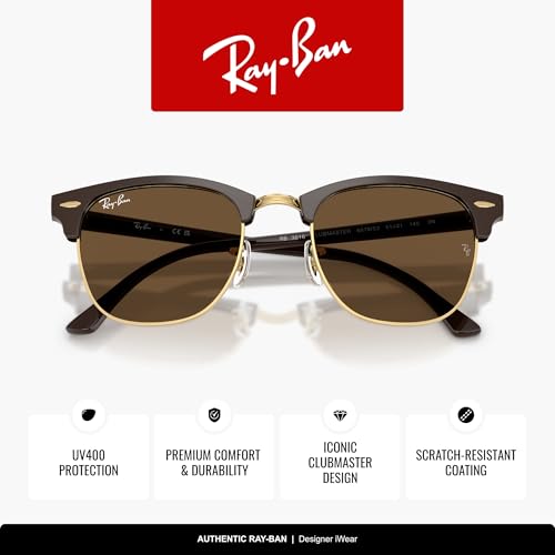 Image of Ray-Ban RB3016 Clubmaster Classic Square Sunglasses for Men for Women