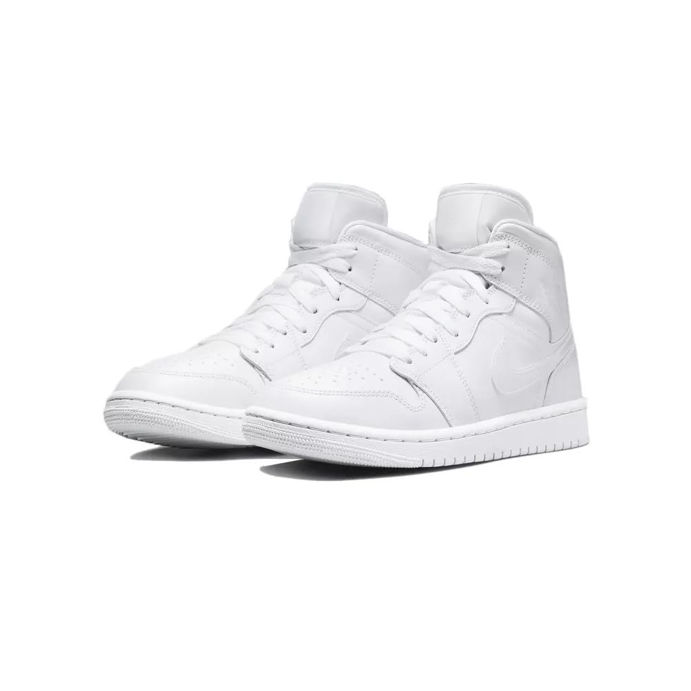 NIKE Wmns Air Jordan 1 Mid, Sneaker Mujer, White/White-White, 42 EU