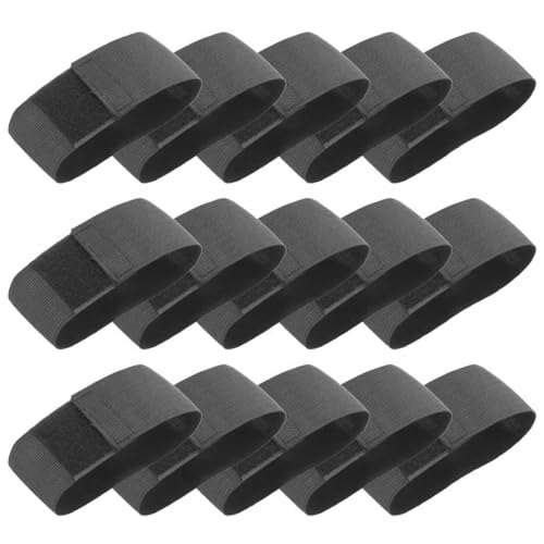 LEEQ Trauer Armbinden Einstellbar - Schwarzes Elastische Fußball Armband Elastische Trauerbinden Trauerarmbinde füR FußBall FußBall Basketball Beerdigung(15 pcs)