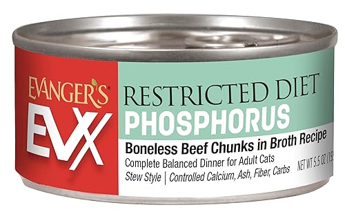 Evanger's EVX Restricted Diet: Phosphorus Canned Cat Food - 24, 5.5 oz Cans