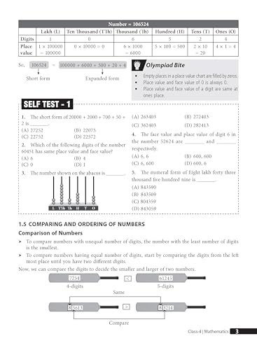 Image of MTG Mathematics (IMO) Olympiad Prep Guide Class 4 | Detailed Theory, Exercise with Self Test For Practice | SOF Olympiad Books For Exam 2026-27 (Useful For Level-1 & 2)