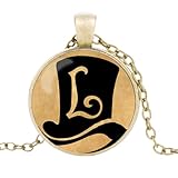 Prodotto realizzato a mano YBRAG Professor Layton Emblem Ispirato Vetro cabochon Cupola Pendente, 26, Zinco